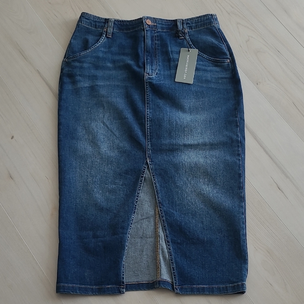 Denim A-Line Skirt